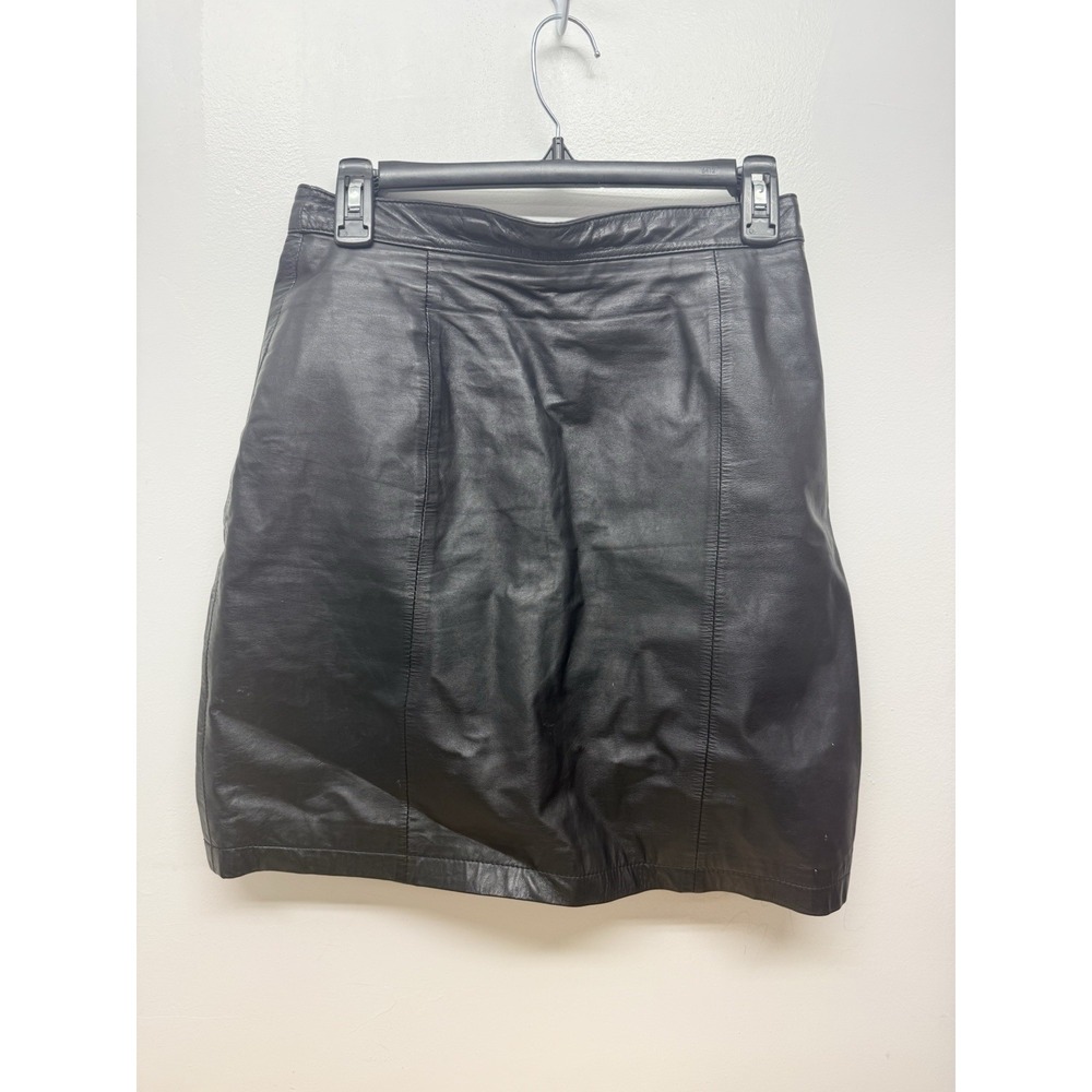 Wilsons Leather Women's 10 Black Pencil Skirt 70's Vintage Korea Lined #6